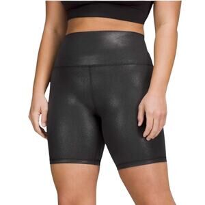 Lululemon Align High-Rise Short 8" *Shine Radiate Foil Print Black Size 2